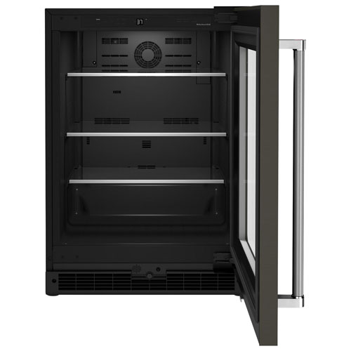 KitchenAid Undercounter 5.2 Cu. Ft. Freestanding Bar Fridge - Black Stainless Steel