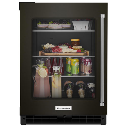 KitchenAid Undercounter 5.2 Cu. Ft. Freestanding Bar Fridge - Black Stainless Steel
