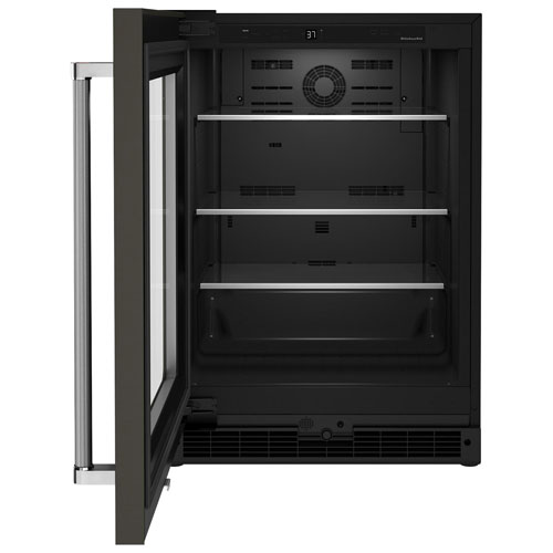 KitchenAid Undercounter 5.2 Cu. Ft. Freestanding Bar Fridge - Black Stainless Steel