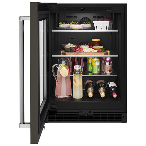 KitchenAid Undercounter 5.2 Cu. Ft. Freestanding Bar Fridge - Black Stainless Steel