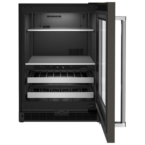 KitchenAid Undercounter 4.9 Cu. Ft. Freestanding Beverage Centre (KUBR314KBS) - Black Stainless Steel