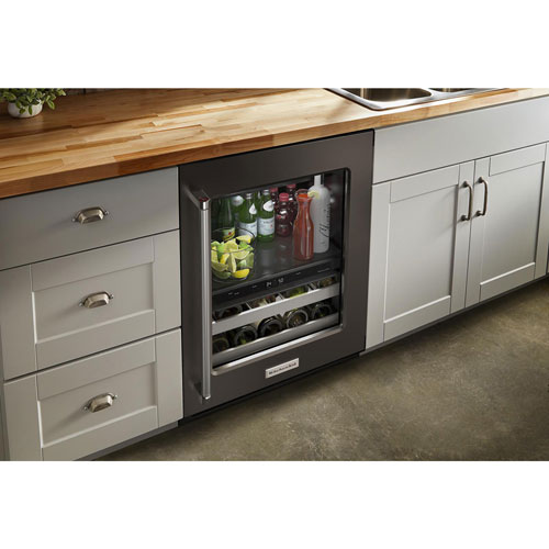 KitchenAid Undercounter 4.9 Cu. Ft. Freestanding Beverage Centre (KUBR314KBS) - Black Stainless Steel