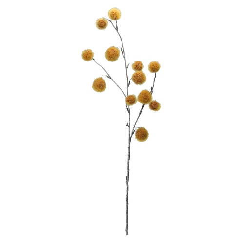 NAPCO  31" Mustard Pom Pom Artificial Christmas Spray In Yellow