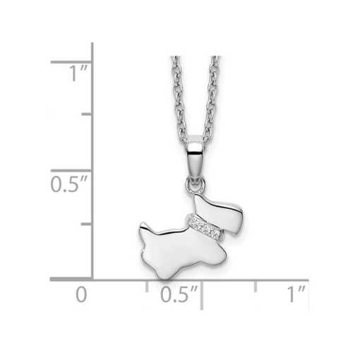 Collier à pendentif en argent sterling avec chaîne et breloque en forme de chien