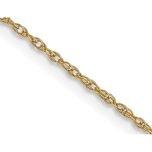 22 inch 7R Chain in 14 Karat Yellow Gold .7mm