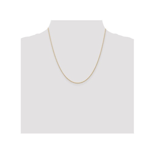 22 inch 7R Chain in 14 Karat Yellow Gold .7mm
