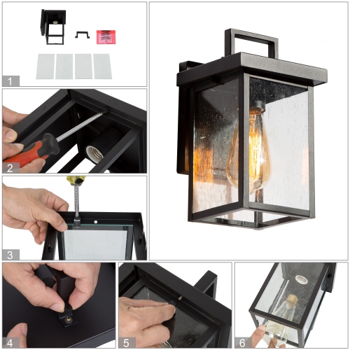 1-Light Square Outdoor Lantern