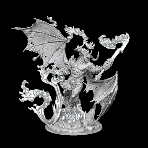 WizKids Games Dungeons & Dragons Frameworks Unpainted Miniatures: Balor ...