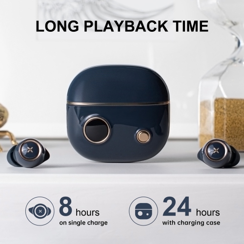 Edifier Uni-Buds, Bluetooth 5.0 Earphones in Ear with Charging Case, Waterproof - Dark Blue