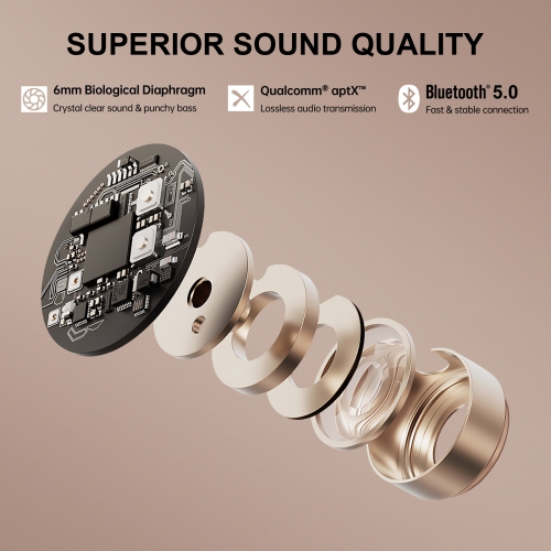 Edifier Uni-Buds, Bluetooth 5.0 Earphones in Ear with Charging Case, Waterproof - White