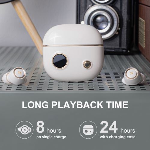 Edifier Uni-Buds, Bluetooth 5.0 Earphones in Ear with Charging Case, Waterproof - White