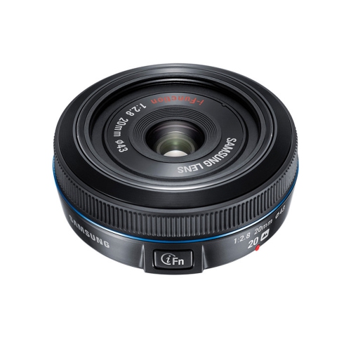 SAMSUNG 20MM F.8 PANCAKE LENS F/ NX Black - Kit with 128GB Memory Card