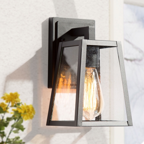 Modern 1-Light Matte Black Outdoor Sconce