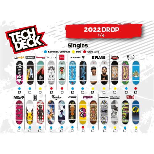 Tech Deck Skateboard 96mm Single Fingerboard 2022 Releases