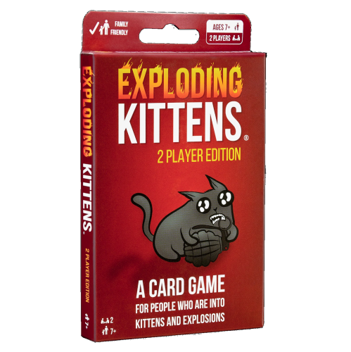 EXPLODING KITTENS LL  C Exploding Kittens: 2 Player Edition 2 Players, Ages 7+, 10 Minutes