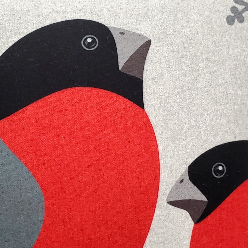 Winter Finch Peaceful Birds Christmas Pillow