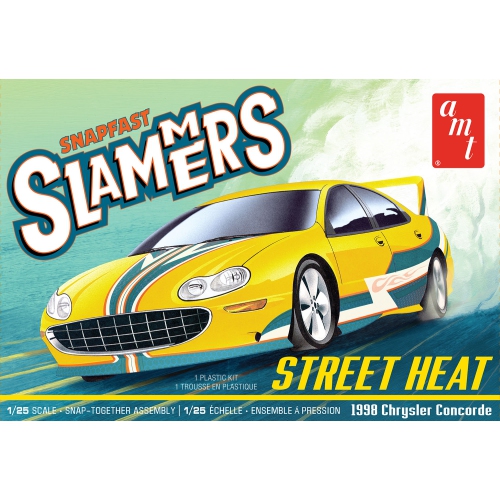ALUMINUM MODEL TOYS  1998 Chrysler Concorde "street Heat" Slammers Snap 1:25 Scale Car Plastic Model Kit