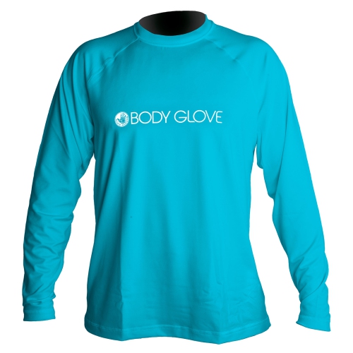 Body Glove – Maillot de bain à manches longues raglan ample Rashguard à coupe ample, bleu, grand