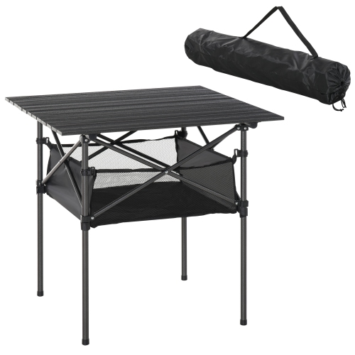 Table de camping pliante Table de pique-nique en aluminium avec poche en  filet et porte-gobelet 