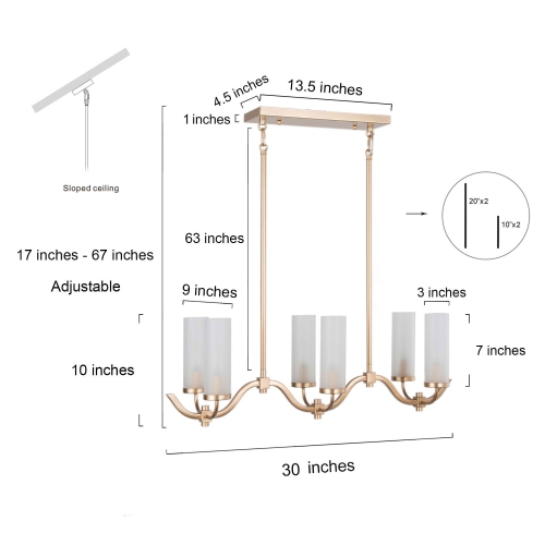 Modern 6-Light Luxury Island Light