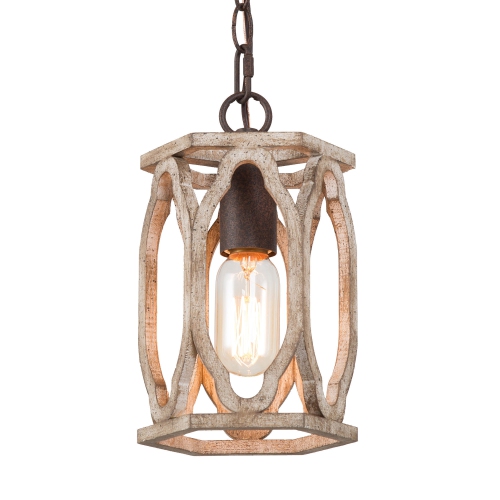 Rustic Country 1-Light Single Cylinder Pendant