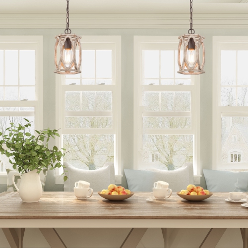 Rustic Country 1-Light Single Cylinder Pendant