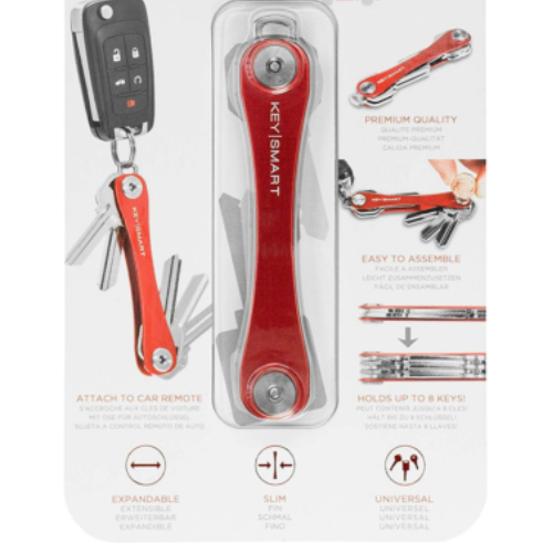 KeySmart - Compact Key Holder and Keychain Organizer up to 14 Keys