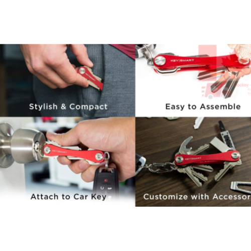 KeySmart - Compact Key Holder and Keychain Organizer up to 14 Keys