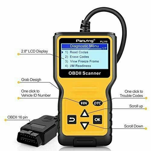 Lecteur de code de diagnostic de voiture OBDII OBD2 - témoin d’anomalie du moteur éteint