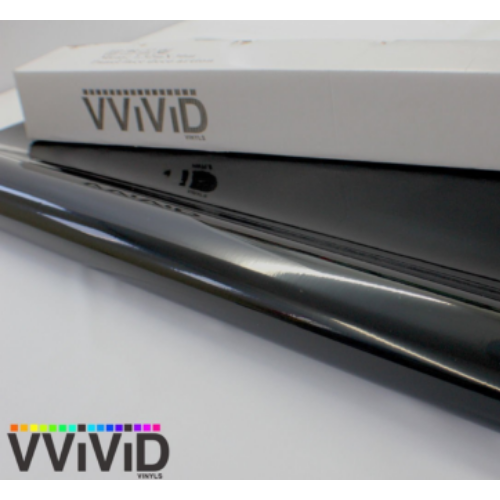 Black High Gloss Realistic Paint-Like Microfinish Vinyl Wrap Roll