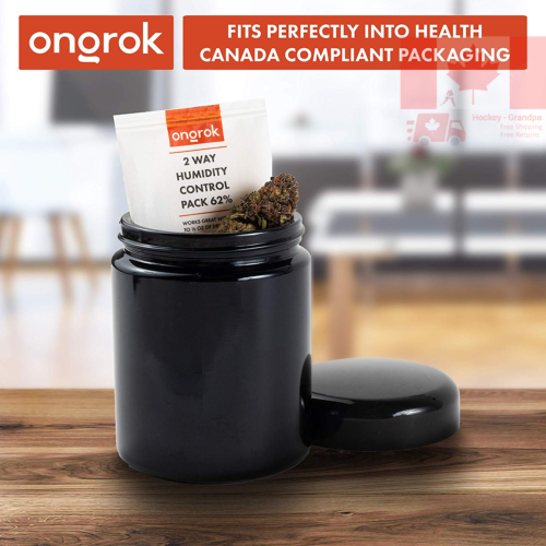 12 Pack of 4 Gram 2-Way 62 Humidity Control Packs for Dry Herbs