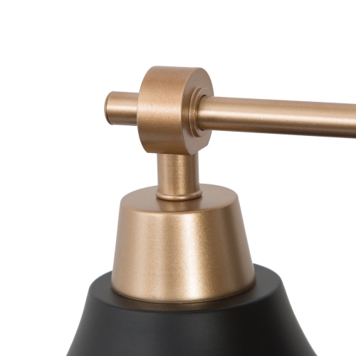 Modern 3-Light Jet-Black Vanity Light