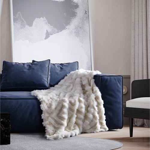 INSPIRED HOME Cozy Tyme Jaslyn Knit Throw Luxuriously Soft 50"x60", Blush