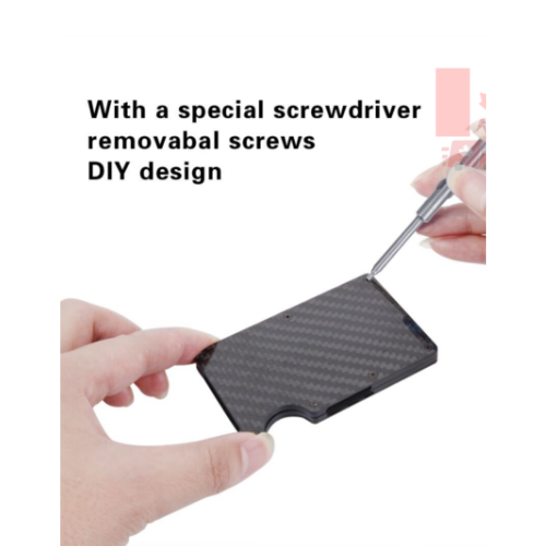 Carbon Fiber Wallet RFID Blocking Credit Card Holder Metal Wallet