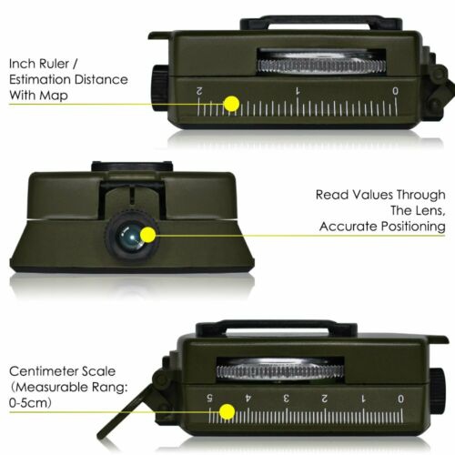 Boussole à cardans militaire en Lensaic Sportneer avec sac. Étanche à l’eau et à la shakeProof