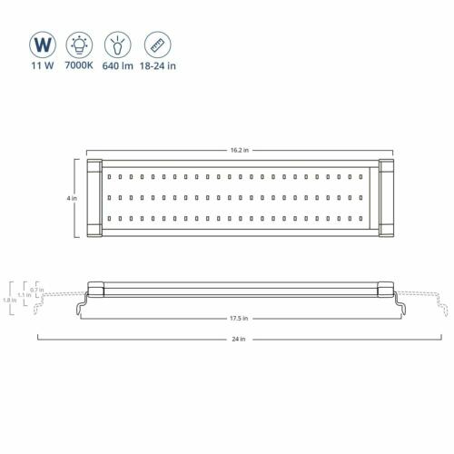 ClassicLED Aquarium Light Fish Tank Light with Extendable Brackets