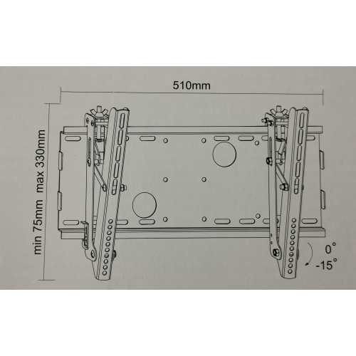 Universal Flat Panel Wall Mount 23" - 37", 165Lbs