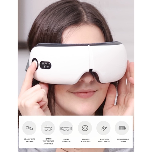 Smart Eye Massager Facial Massager Bluetooth Music Foldable Air Pressure Heating Massage Relaxation Rechargeable