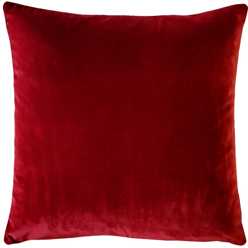 PILLOW DECOR  Castello Velvet Throw Pillow 17X17 With Polyfill Pillow Insert In Red