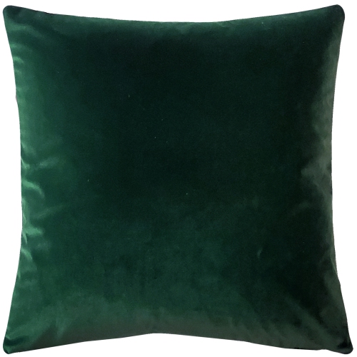Castello Forest Green Velvet Throw Pillow 20x20 with Polyfill Pillow Insert