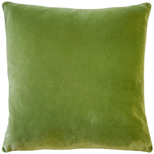 Castello Summer Green Velvet Throw Pillow 17x17 with Polyfill Pillow Insert