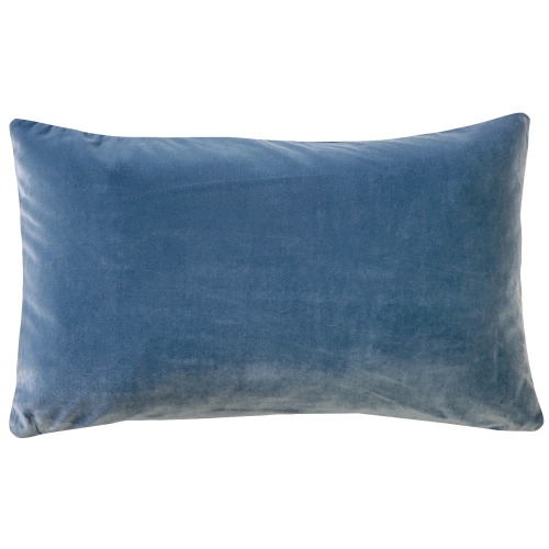 PILLOW DECOR  Castello Provincial Velvet Throw Pillow 12X20 With Polyfill Pillow Insert In Blue