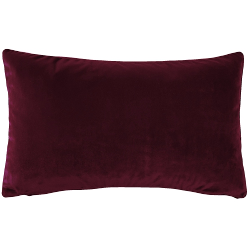 PILLOW DECOR  Castello Wine Velvet Throw Pillow 12X20 With Polyfill Pillow Insert