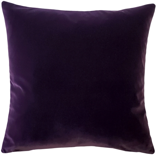 Castello Purple Velvet Throw Pillow 20x20 with Polyfill Pillow Insert