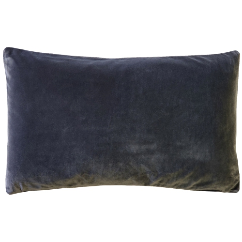 PILLOW DECOR  Castello Graphite Velvet Throw Pillow 12X20 With Polyfill Pillow Insert In Gray