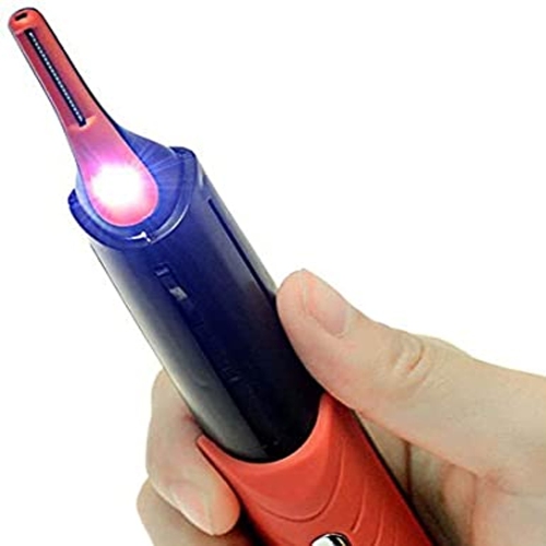 ISTAR – Coupe-cheveux tout-en-un à lame de rasoir pour les nez et les cheveux, poignée antidérapante et éclairage à DEL