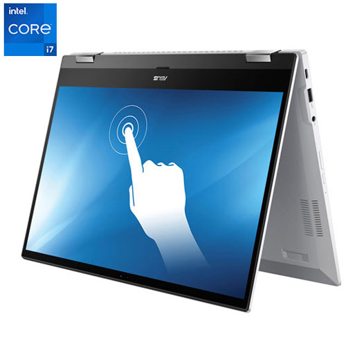 Chromebook Flip 2-en-1 à écran tactile 15,6 po d'ASUS - Blanc/Noir