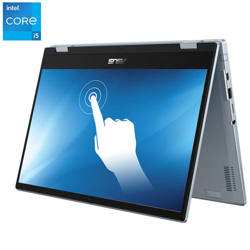 Chromebook Flip 2-en-1 tactile 14 po CX3 d'ASUS - Bleu IA