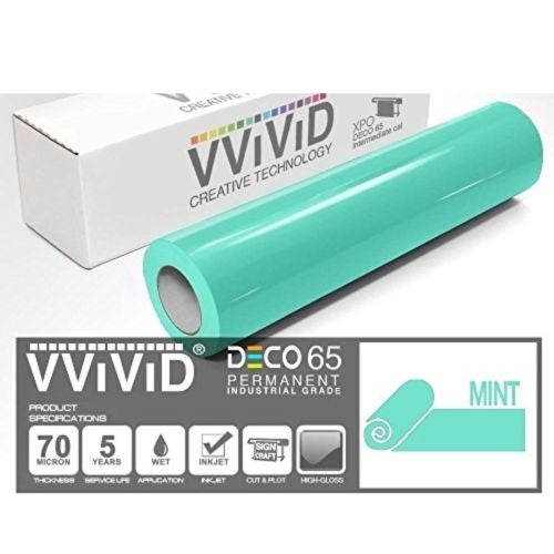 Adhésif permanent de haute qualité ScrathProof en vinyle lustré menthe pour l’intérieur et l’extérieur