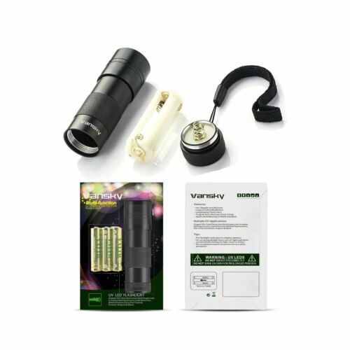 Vansky UV Flashlight Black Light 12 LED Ultraviolet Detector